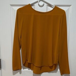 Forever 21 Mustard Long Sleeve Blouse